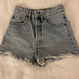 Zara Denim Jean Shorts High Rise